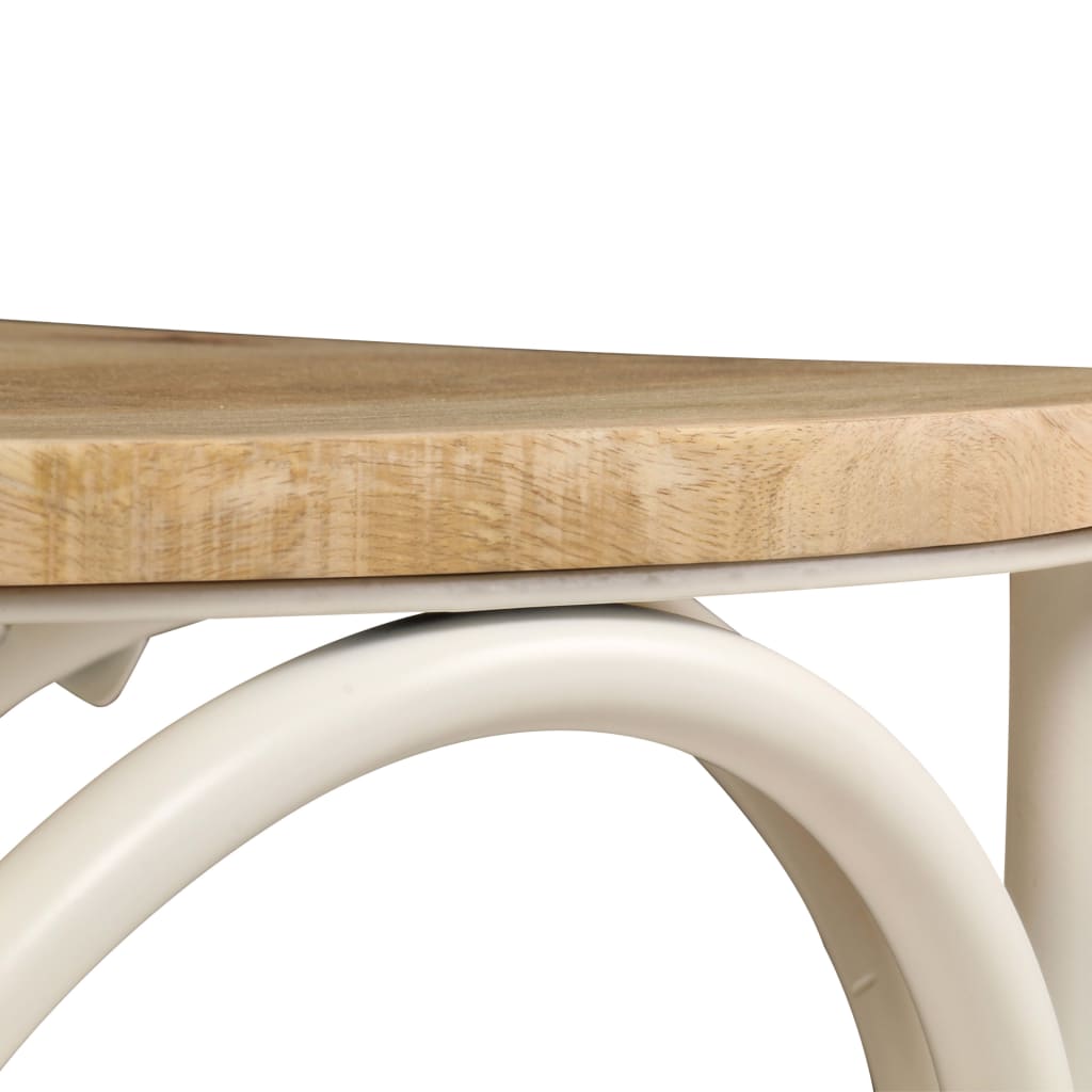 Kruisstoelen Massief Mangohout Wit