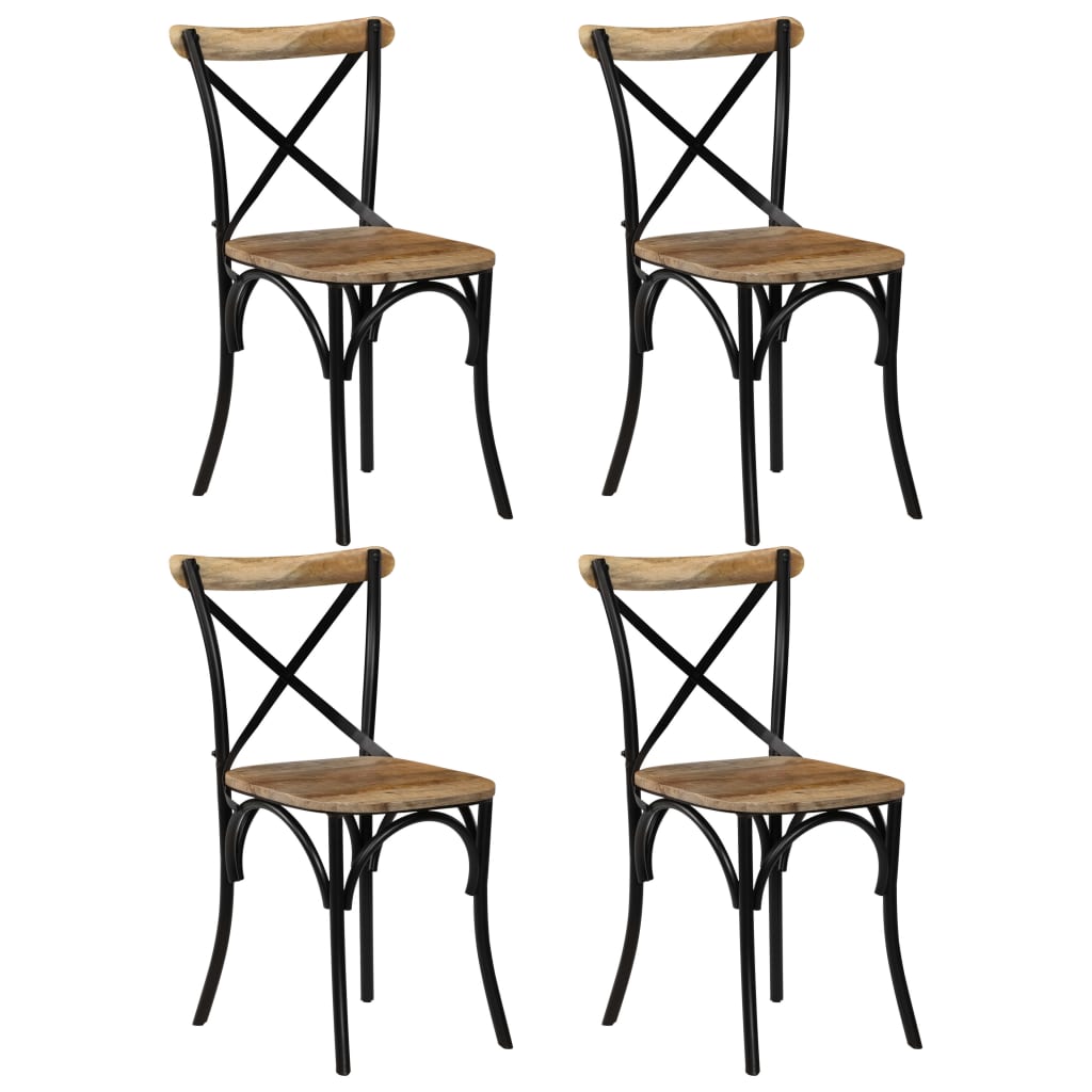 Kruisstoelen Massief Mangohout Wit