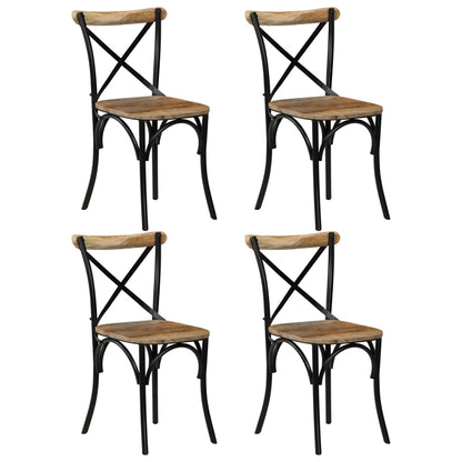 Kruisstoelen Massief Mangohout Wit