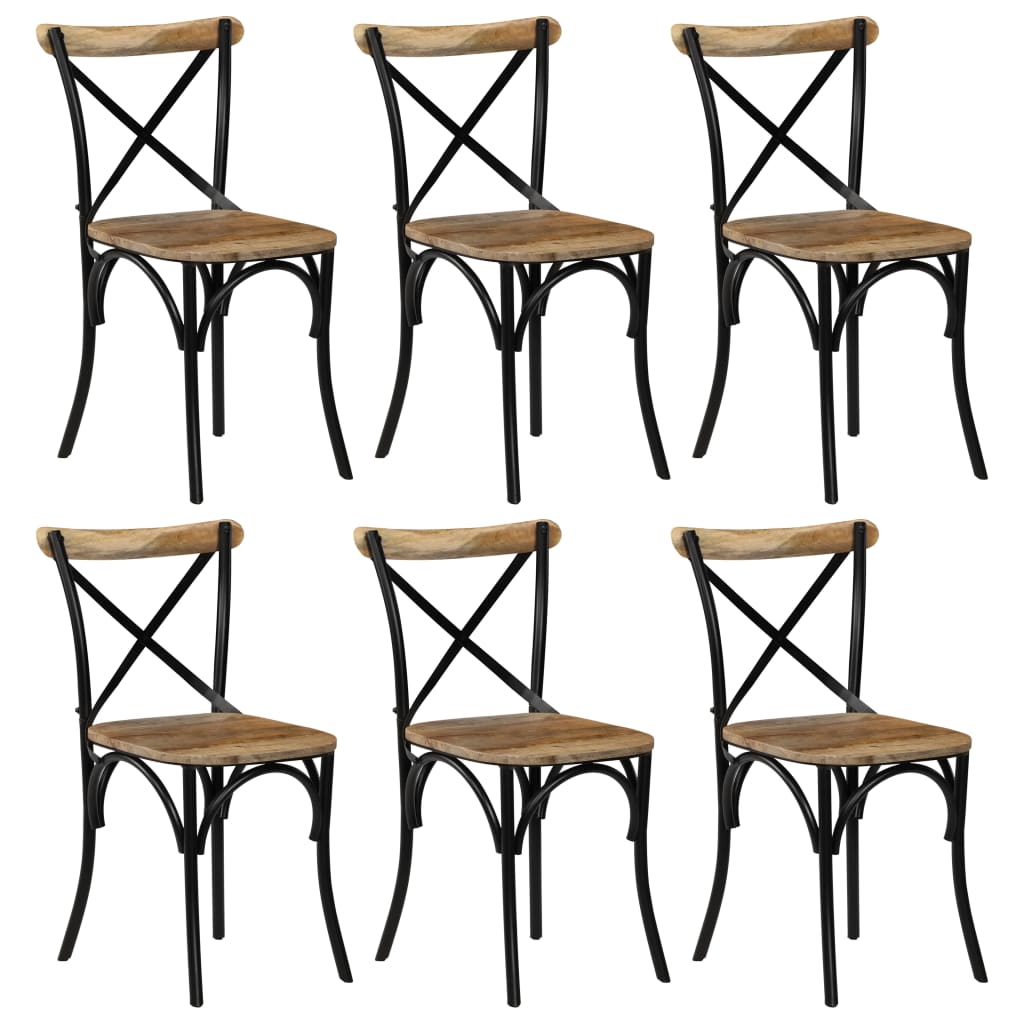 Kruisstoelen Massief Mangohout Wit