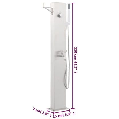 Tuindouchekraan 110 Cm Roestvrij Staal