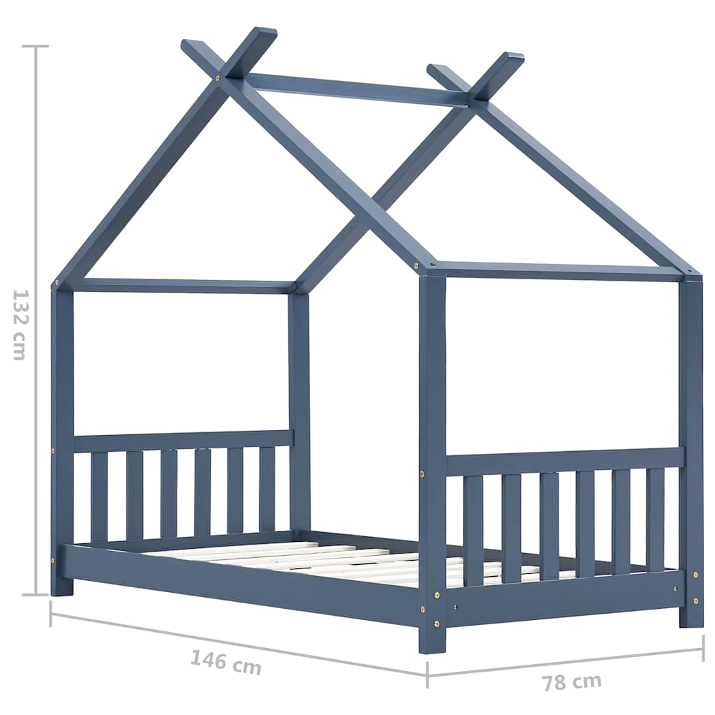 Kinderbedframe Massief Grenenhout