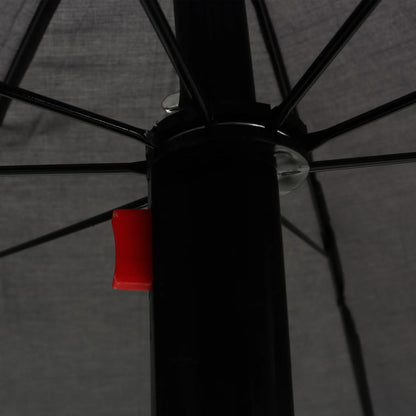 Loungebed Met Parasol Poly Rattan