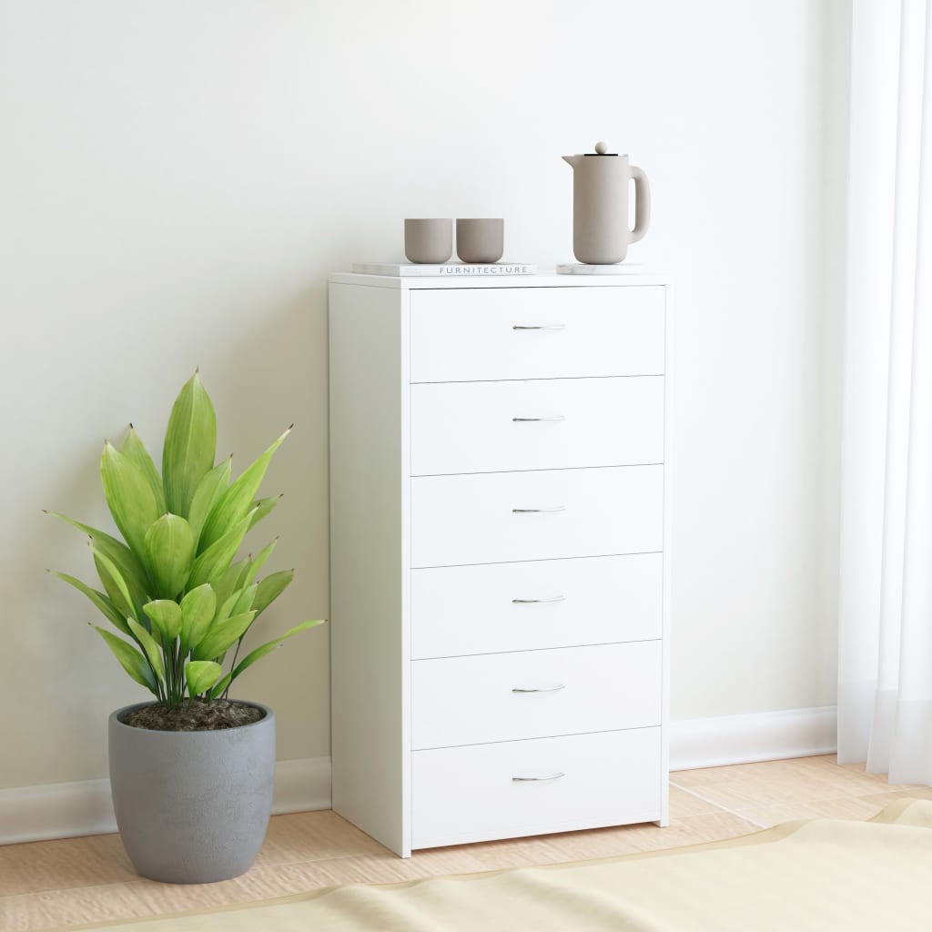 Dressoir Met 6 Lades 50X34X96 Cm Spaanplaat Kleurig