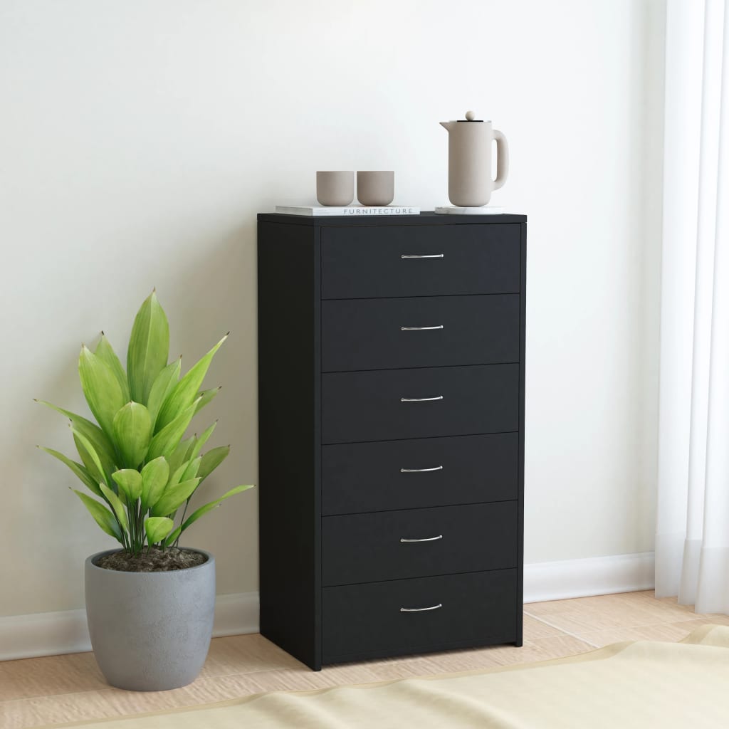 Dressoir Met 6 Lades 50X34X96 Cm Spaanplaat Kleurig