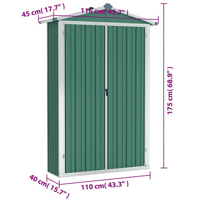 Tuinschuur 116X45X175 Cm Gegalvaniseerd Staal