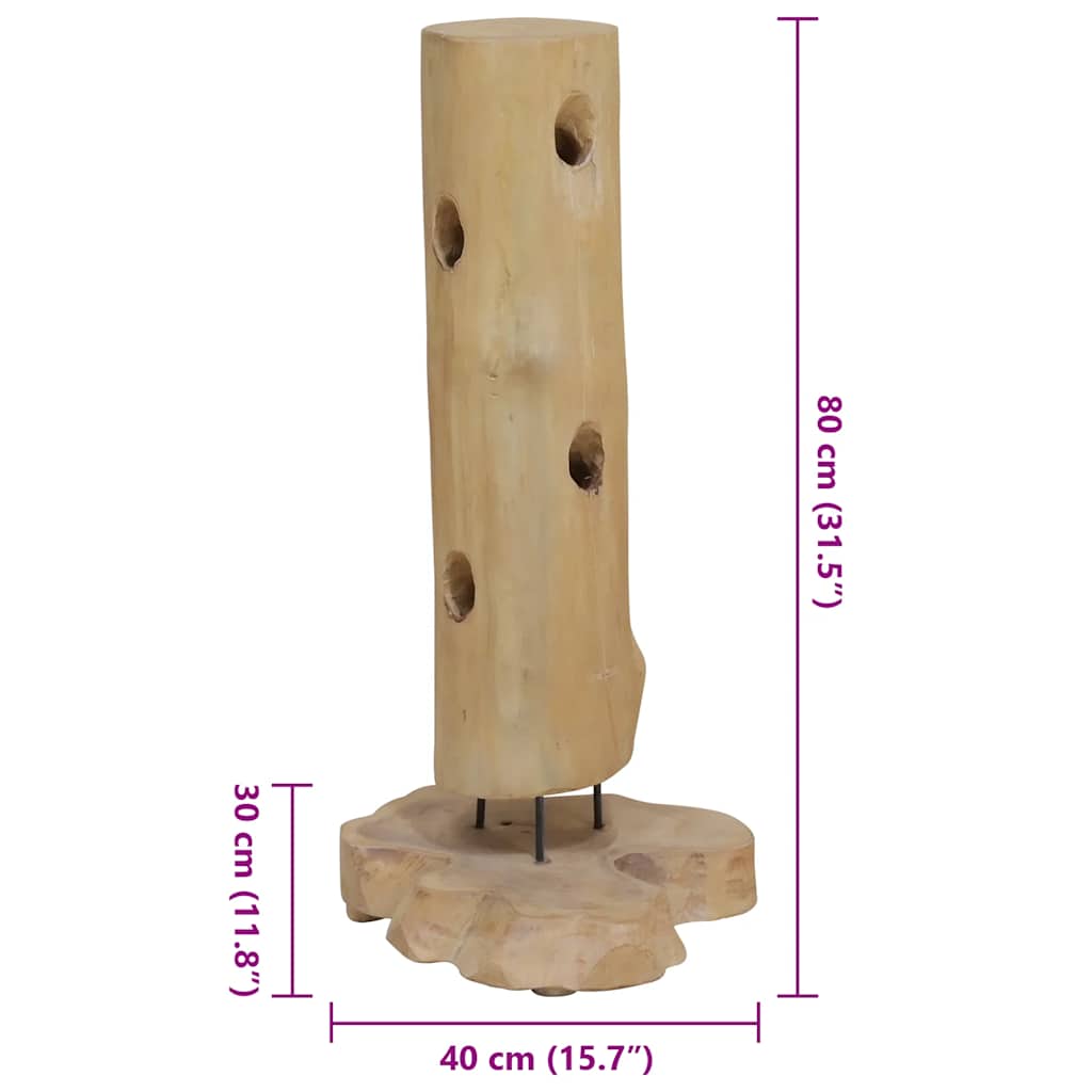 Wijnrek Voor 8 Flessen 40X30X80 Cm Massief Teakhout