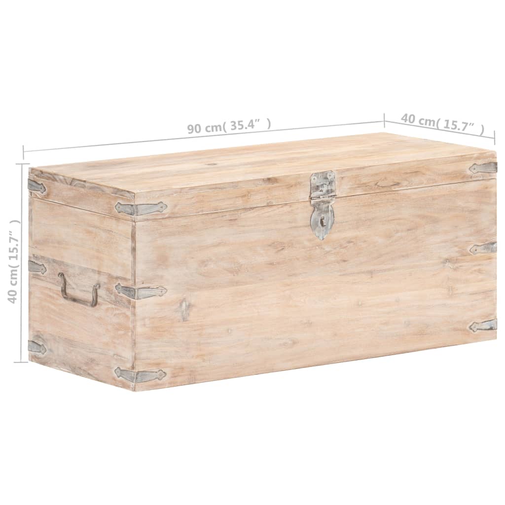 Kist 90X40X40 Cm Massief Acaciahout