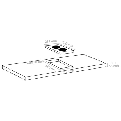 Inductiekookplaat Flexizone 2 Kookzones Aanraakbediening