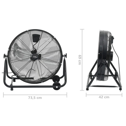 Trommelventilator Industrieel 172,5 W 60 Cm Zwart