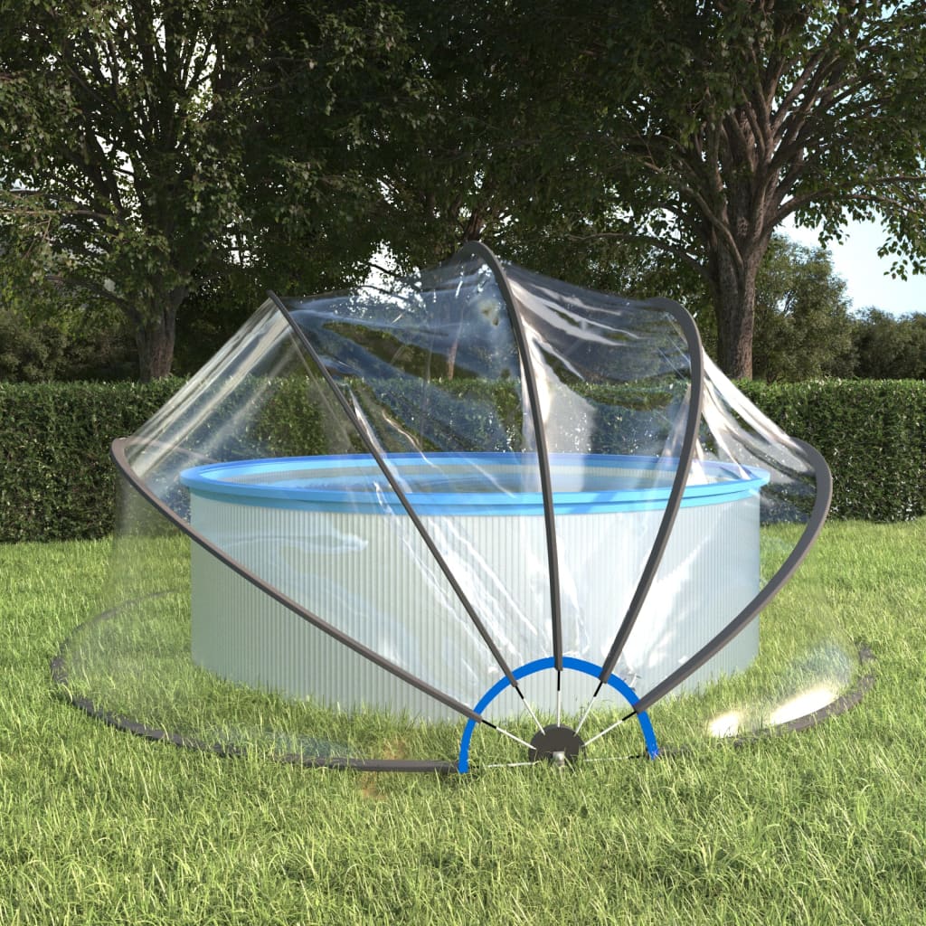 Zwembadoverkapping Rond Pvc