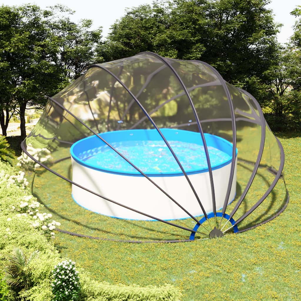 Zwembadoverkapping Rond Pvc