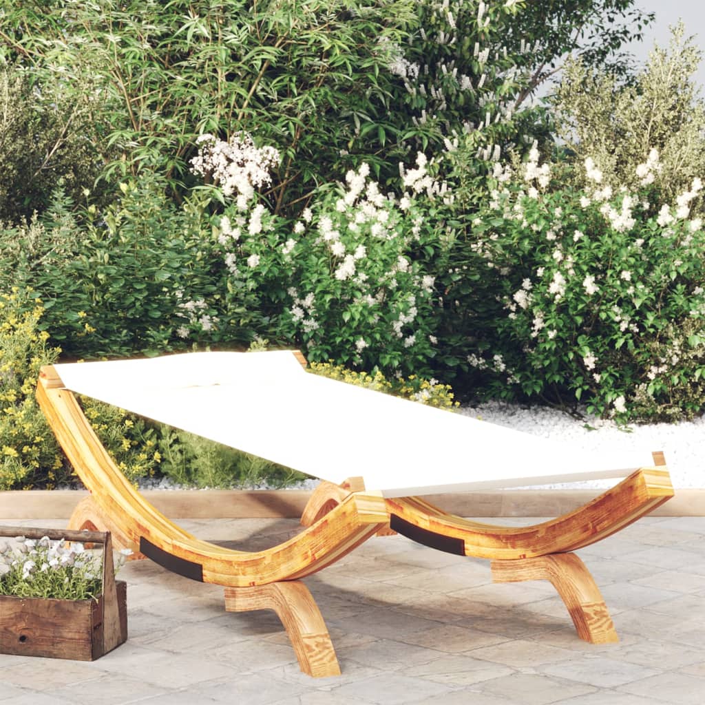 Loungebed 165X188,5X46 Cm Massief Gebogen Hout Kleurig