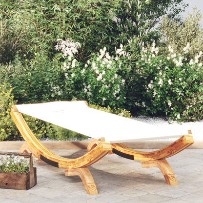 Loungebed 165X188,5X46 Cm Massief Gebogen Hout Kleurig