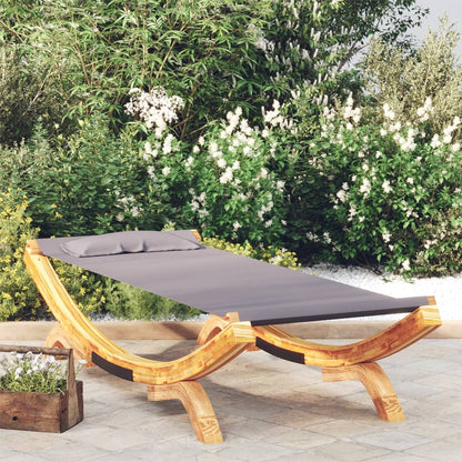 Loungebed 165X188,5X46 Cm Massief Gebogen Hout Kleurig