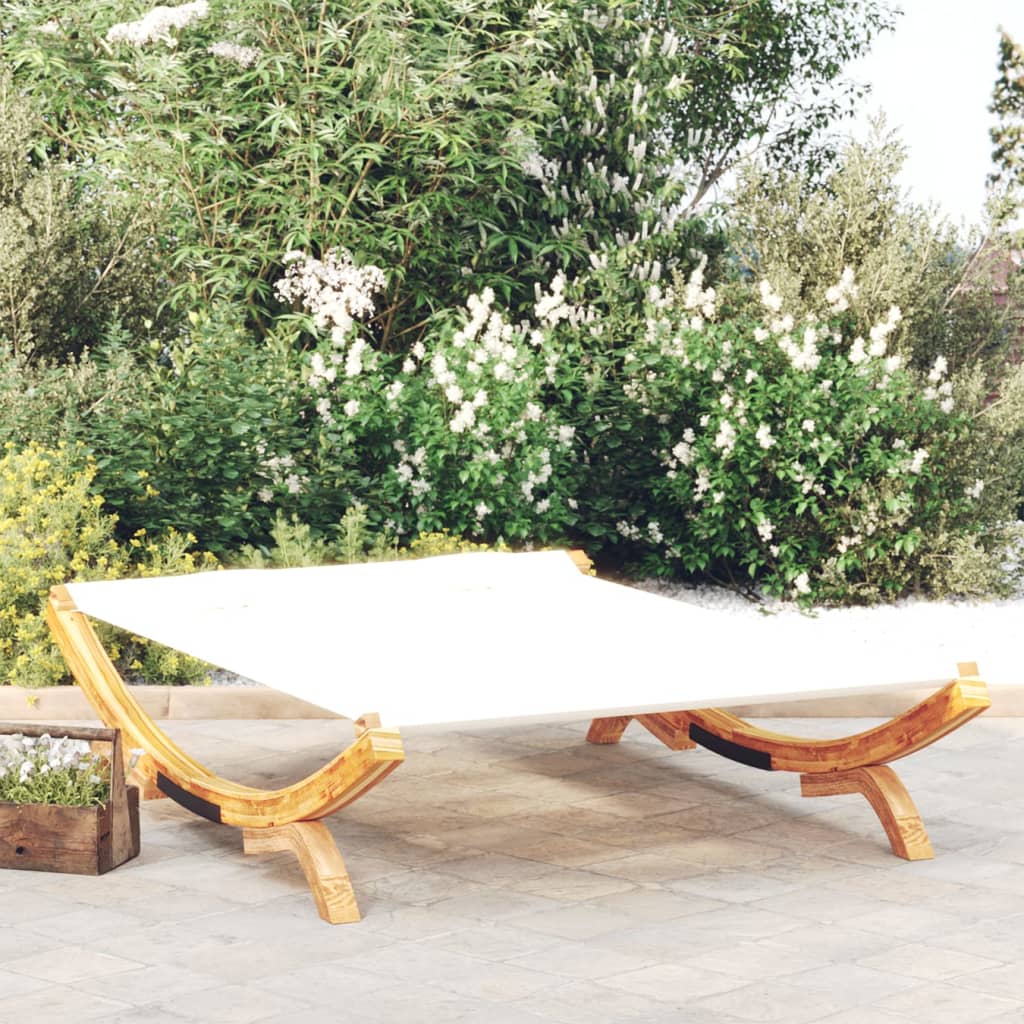 Loungebed 165X188,5X46 Cm Massief Gebogen Hout Kleurig