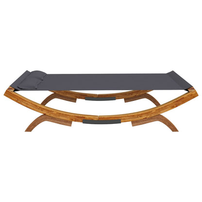 Loungebed 165X188,5X46 Cm Massief Gebogen Hout Kleurig