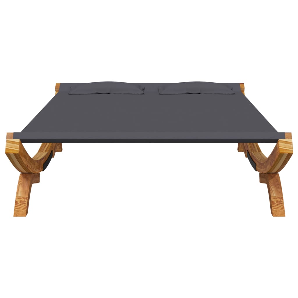 Loungebed 165X188,5X46 Cm Massief Gebogen Hout Kleurig
