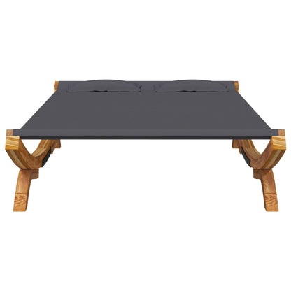 Loungebed 165X188,5X46 Cm Massief Gebogen Hout Kleurig