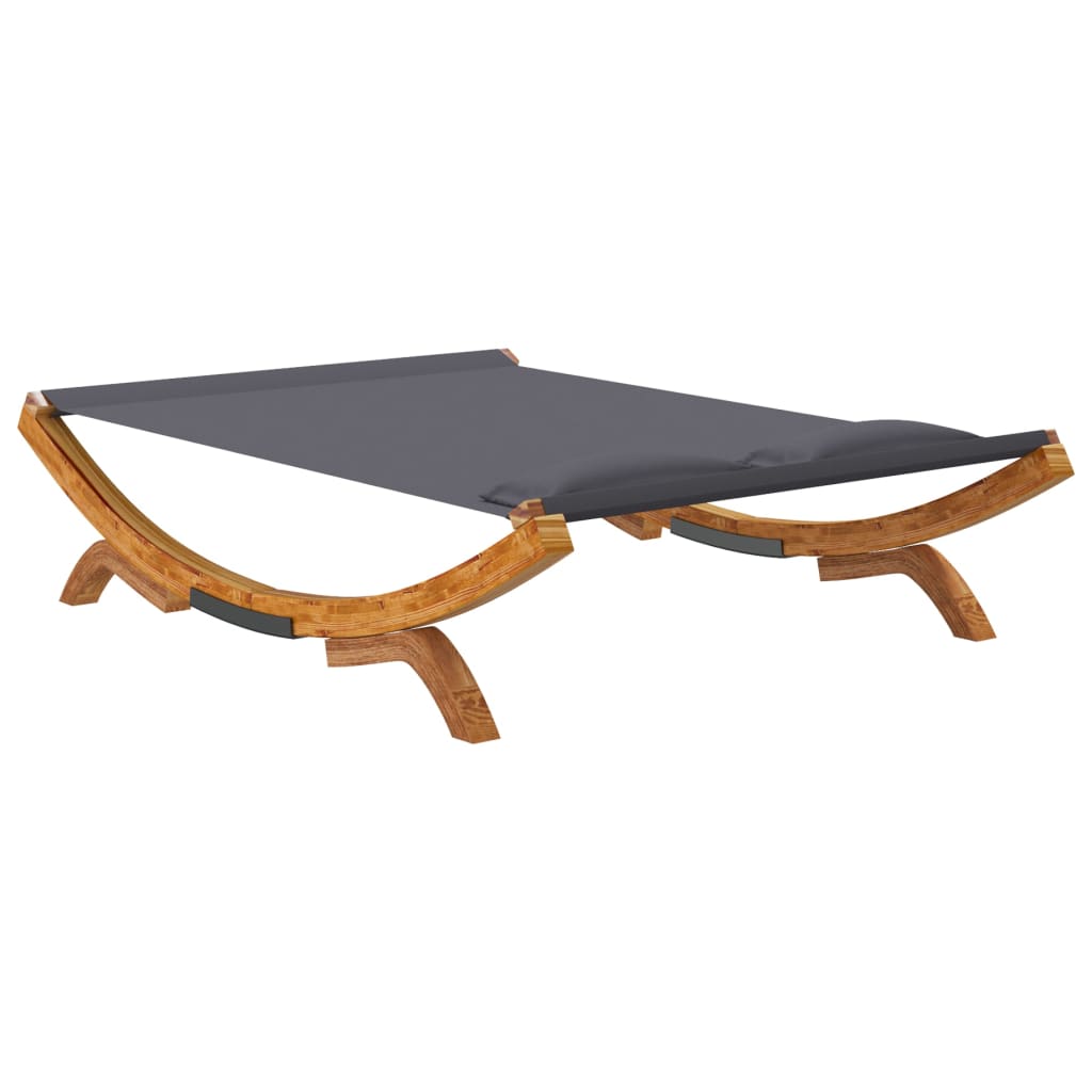 Loungebed 165X188,5X46 Cm Massief Gebogen Hout Kleurig