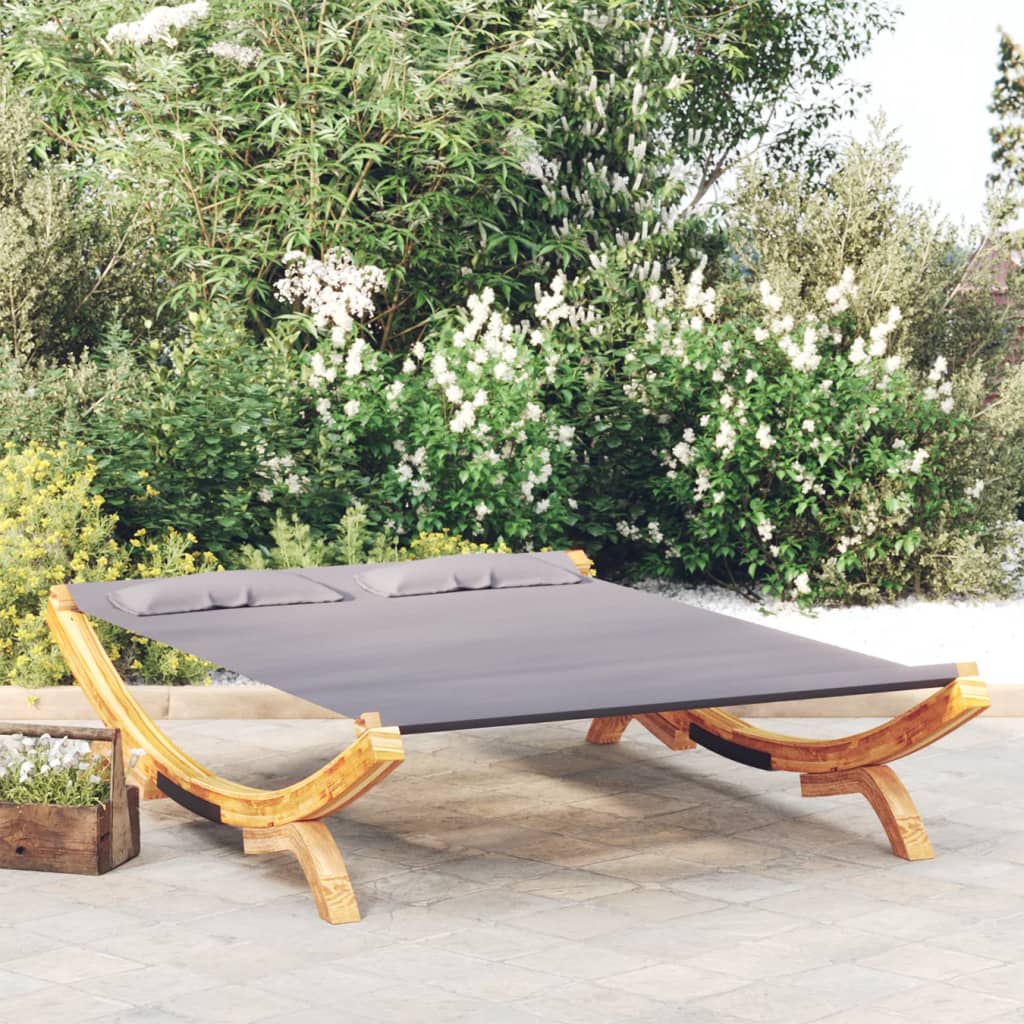 Loungebed 165X188,5X46 Cm Massief Gebogen Hout Kleurig