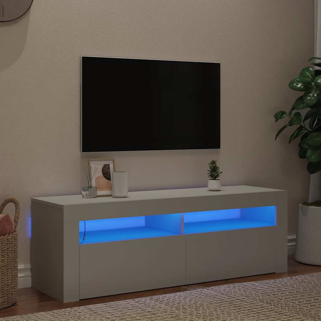 Tv-Meubel Met Led 120X35X40 Cm Bewerkt Hout
