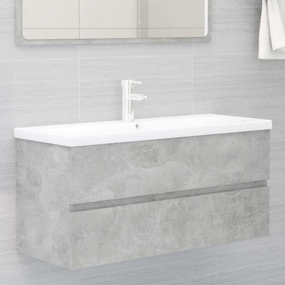 Badkamerwandkast 80X38,5X45 Cm Bewerkt Hout Betongrijs