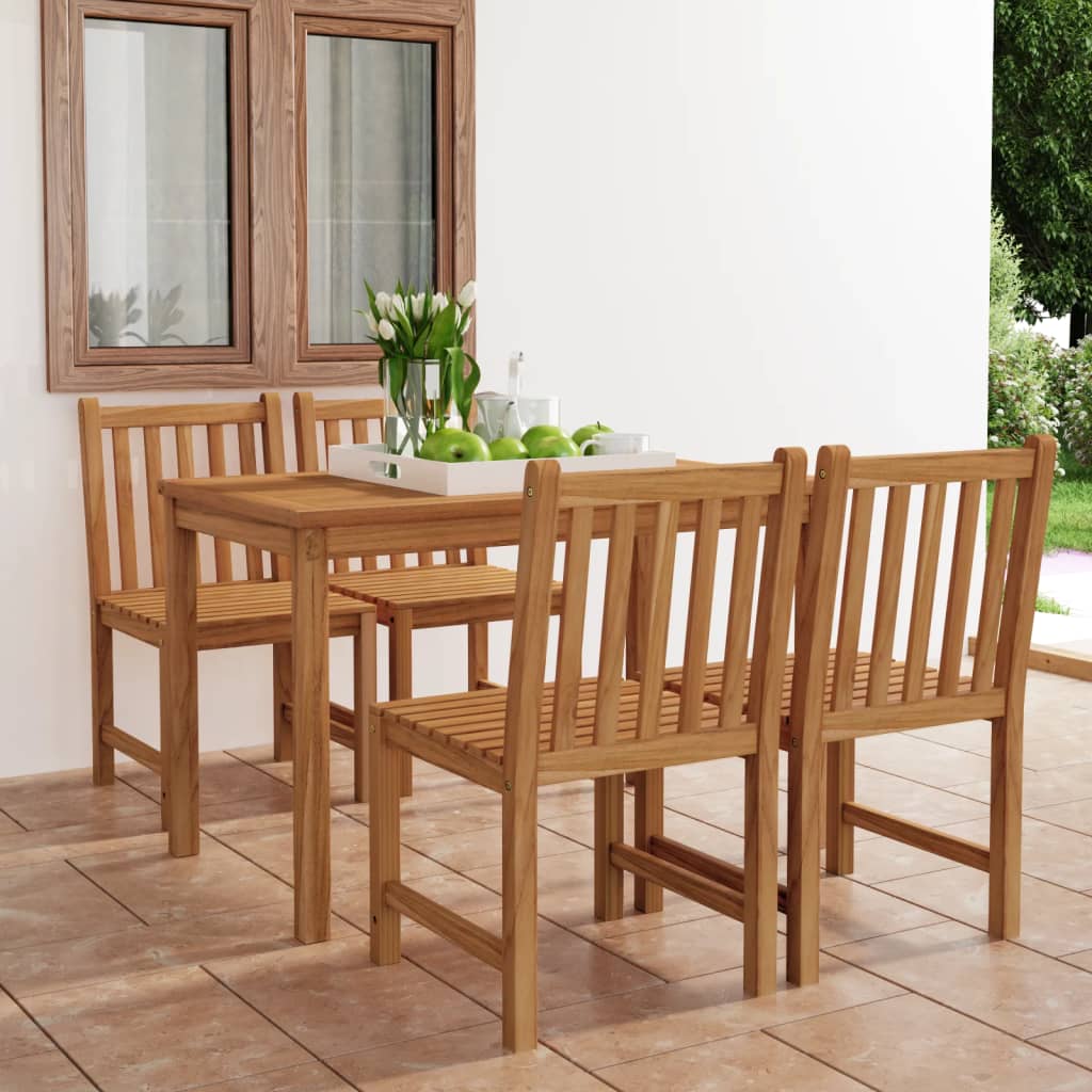 7-Delige Tuinset 120X70 Cm Massief Teakhout