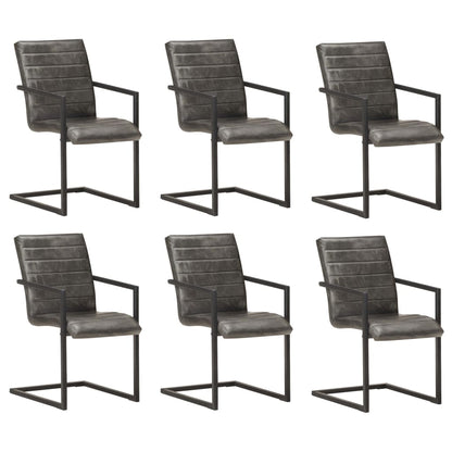 Eetkamerstoelen Echt Leer Bruin