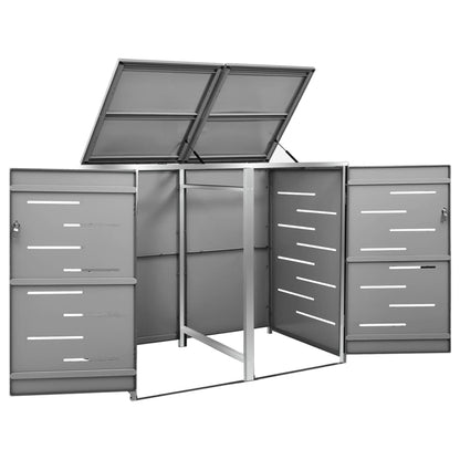Containerberging Dubbel 138X77,5X112,5 Cm Roestvrij Staal