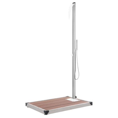 Buitendouche Met Grijze Basis 225 Cm Roestvrij Staal