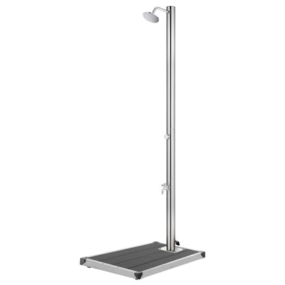 Buitendouche Met Grijze Basis 220 Cm Roestvrij Staal