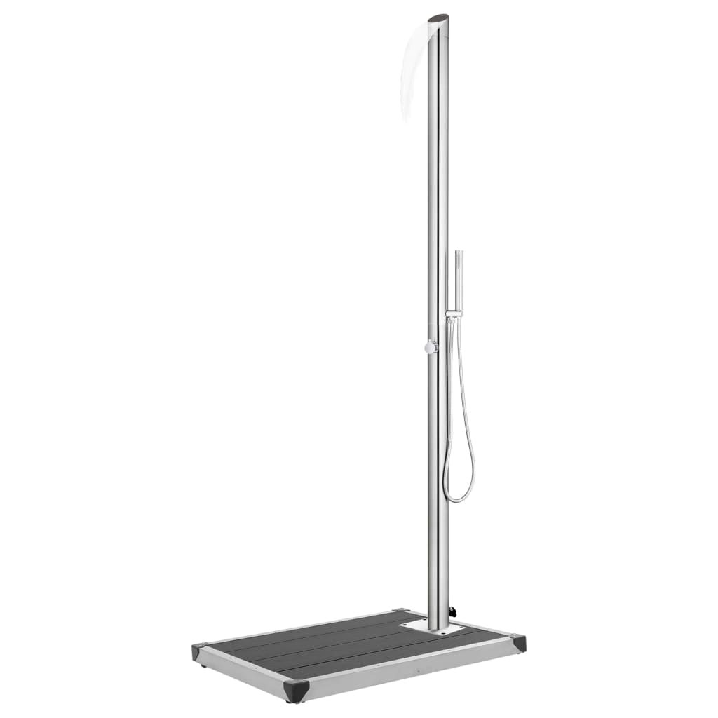 Buitendouche Met Grijze Basis 225 Cm Roestvrij Staal