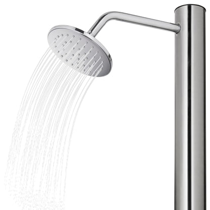 Buitendouche Met Grijze Basis 220 Cm Roestvrij Staal