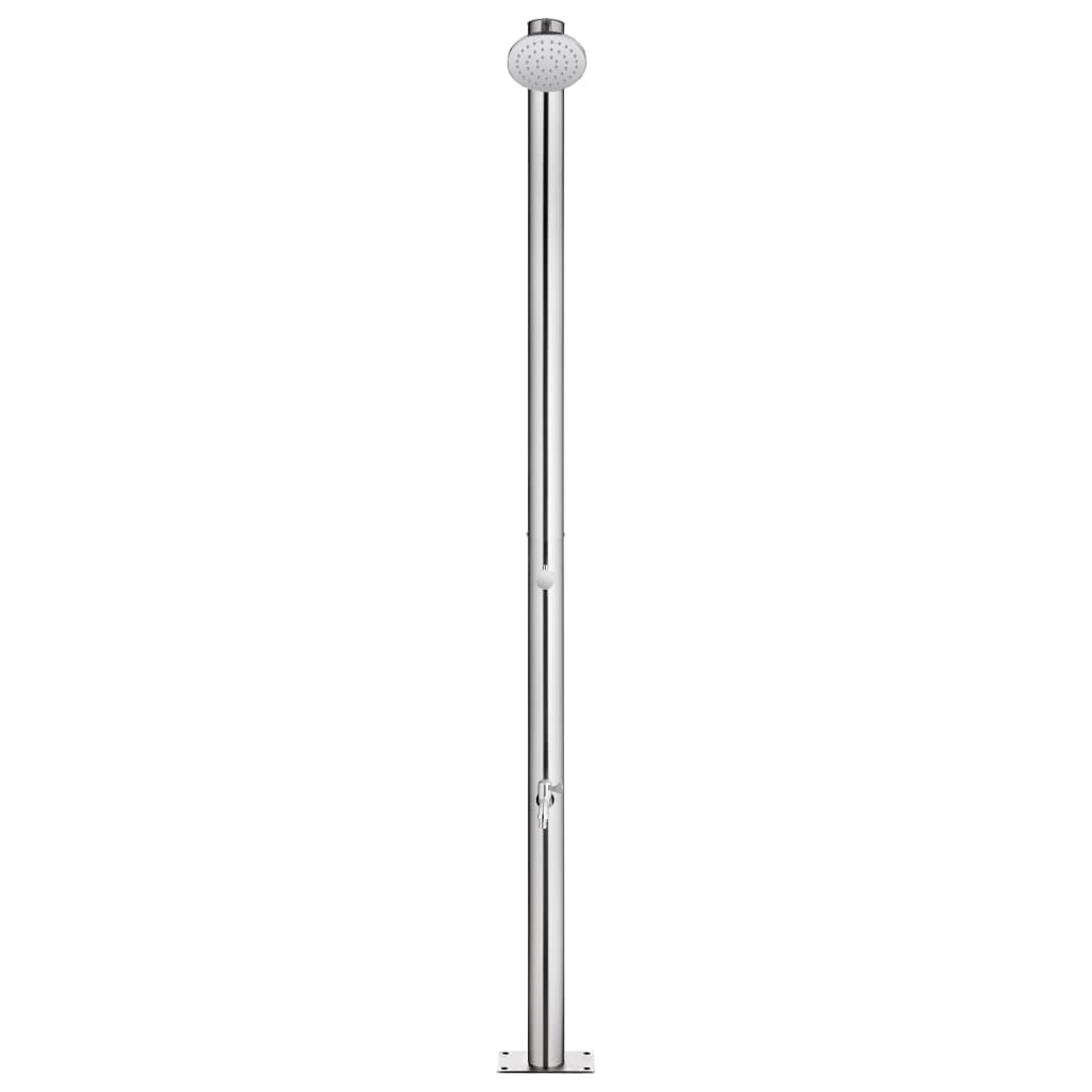Buitendouche Met Grijze Basis 220 Cm Roestvrij Staal