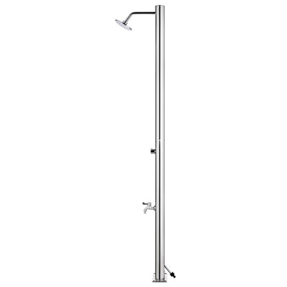 Buitendouche Met Grijze Basis 220 Cm Roestvrij Staal