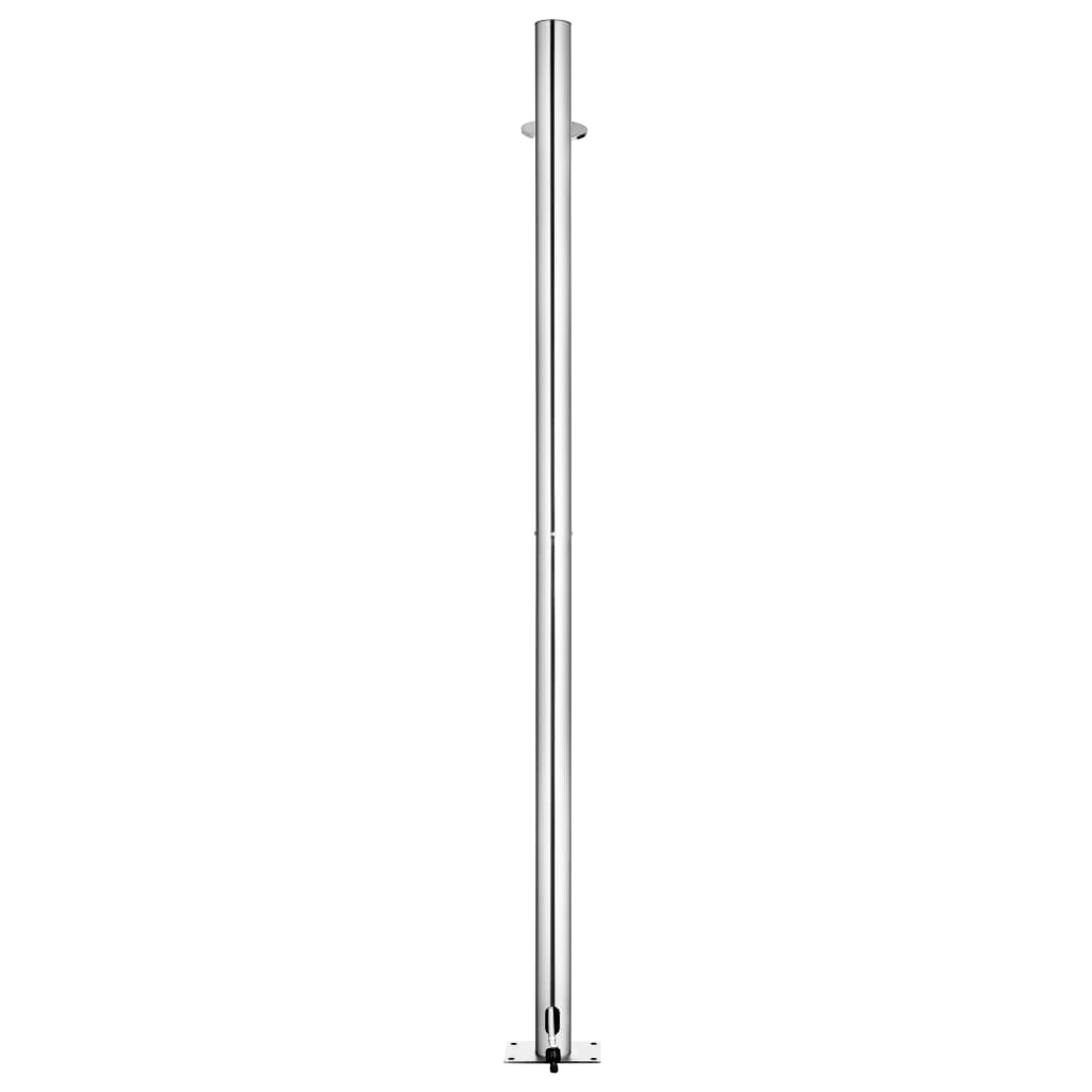 Buitendouche Met Grijze Basis 220 Cm Roestvrij Staal