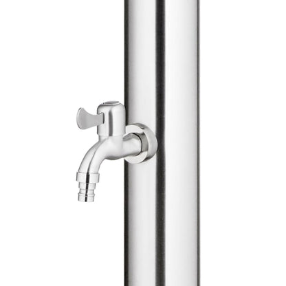 Buitendouche Met Grijze Basis 220 Cm Roestvrij Staal