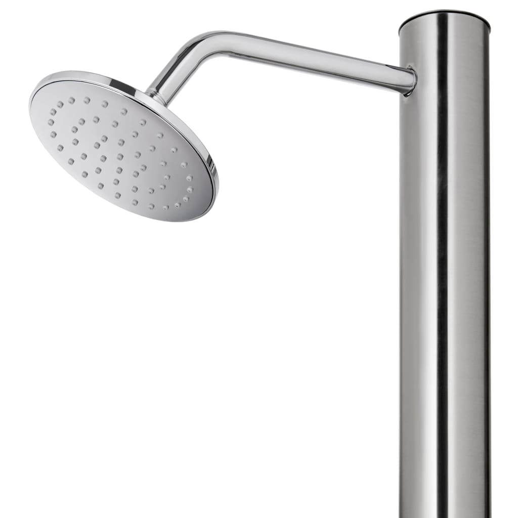 Buitendouche Met Grijze Basis 220 Cm Roestvrij Staal