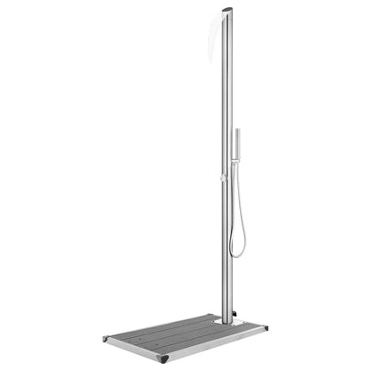 Buitendouche Met Grijze Basis 225 Cm Roestvrij Staal