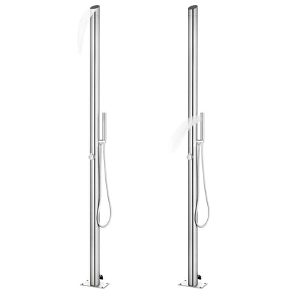 Buitendouche Met Grijze Basis 225 Cm Roestvrij Staal