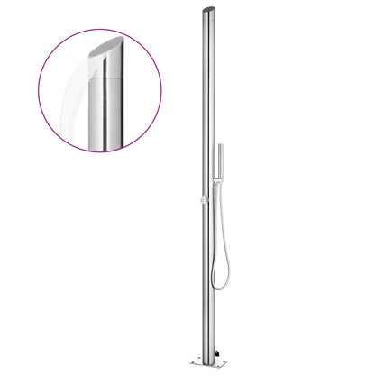 Buitendouche Met Grijze Basis 225 Cm Roestvrij Staal