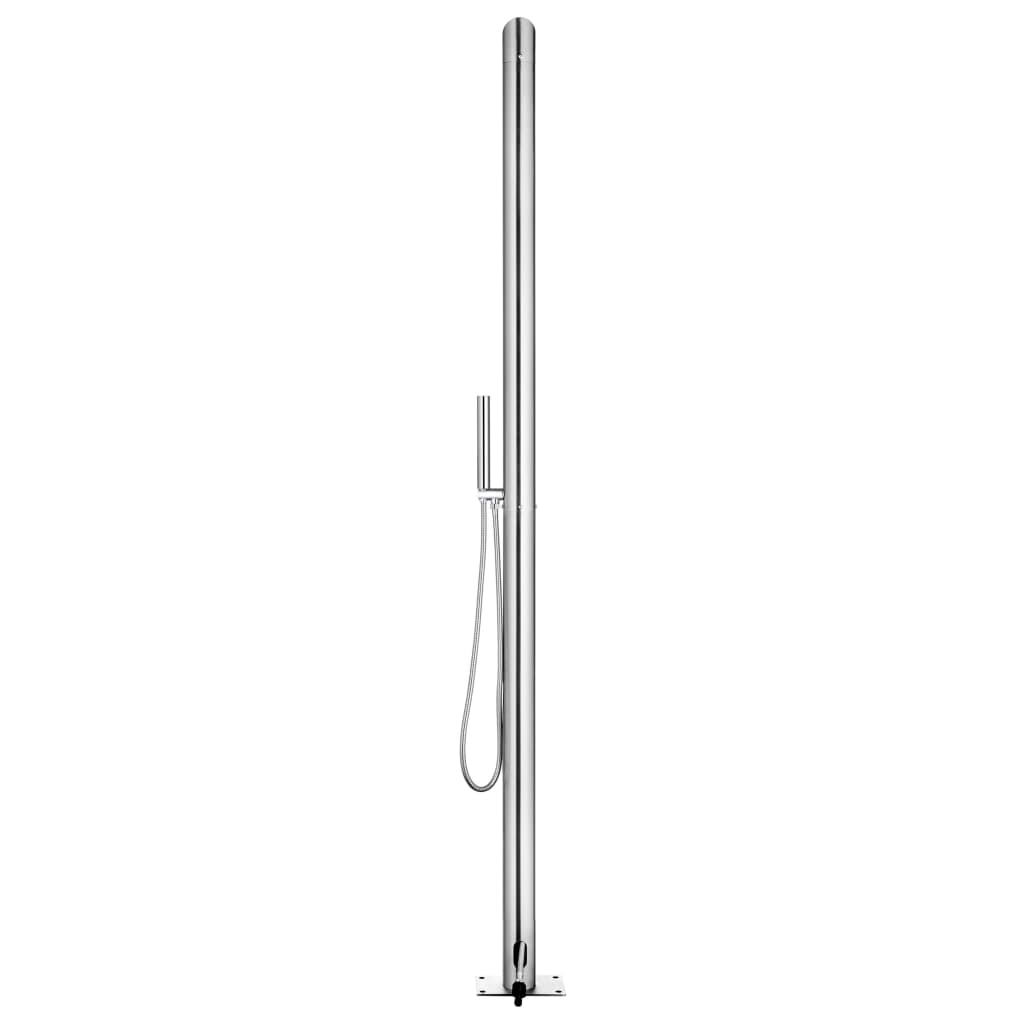 Buitendouche Met Grijze Basis 225 Cm Roestvrij Staal