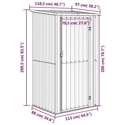 Tuinhuis 118,5X97X209,5 Cm Gegalvaniseerd Staal