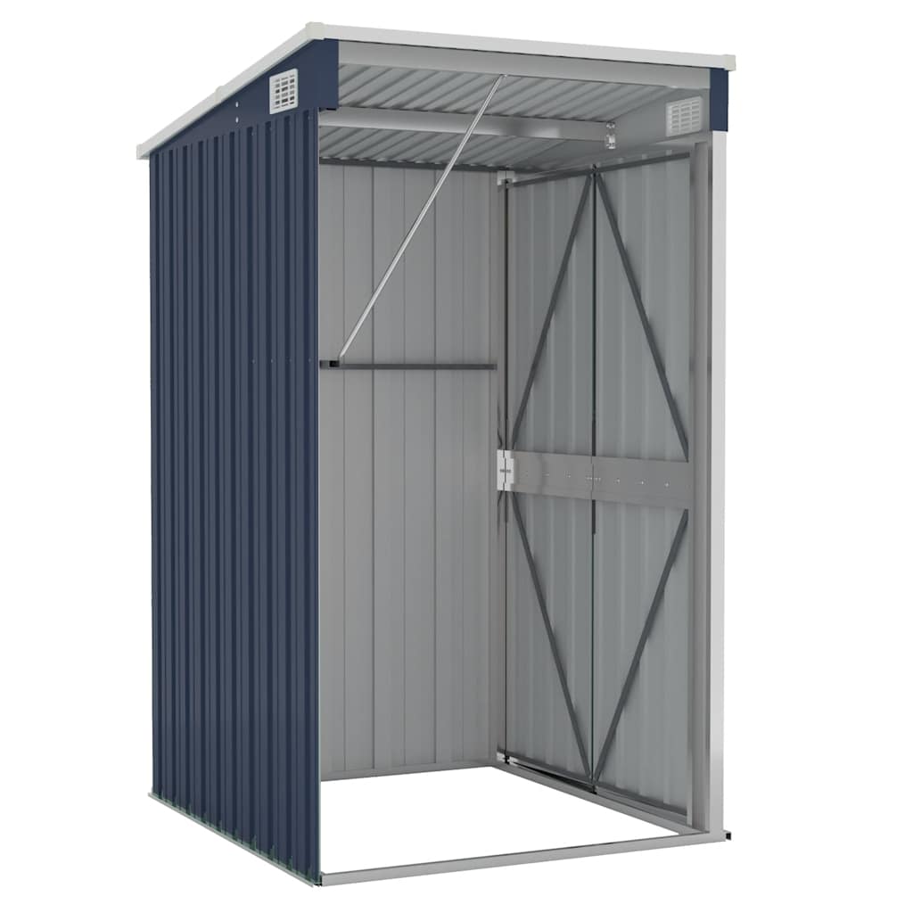 Tuinschuur Wandmontage 118X100X178 Cm Staal Antracietkleurig