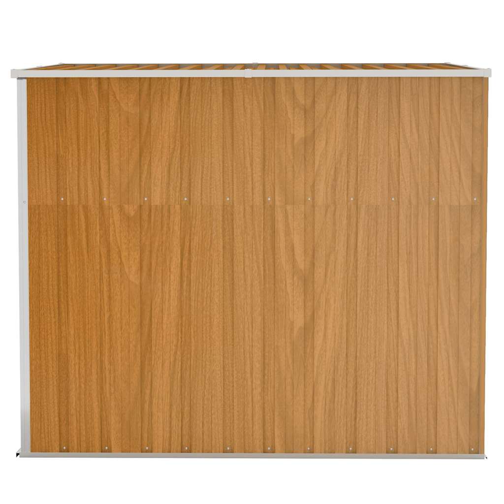 Tuinschuur Wandmontage 118X194X178 Cm Staal Bruin