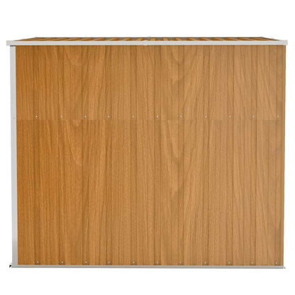 Tuinschuur Wandmontage 118X194X178 Cm Staal Bruin