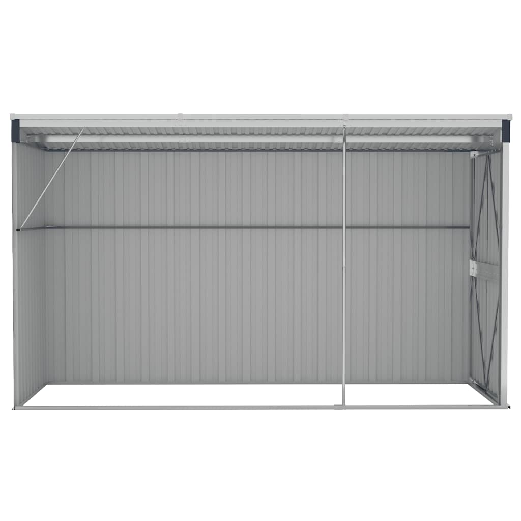 Tuinschuur Wandmontage 118X288X178 Cm Staal Antracietkleurig