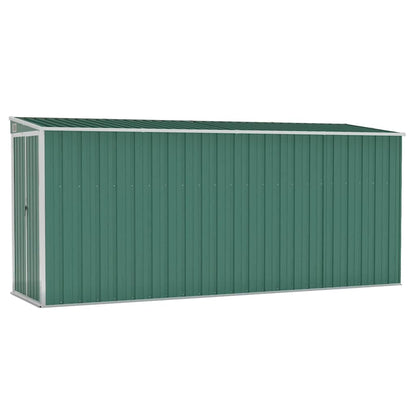 Tuinschuur Wandmontage 118X382X178 Cm Staal Groen