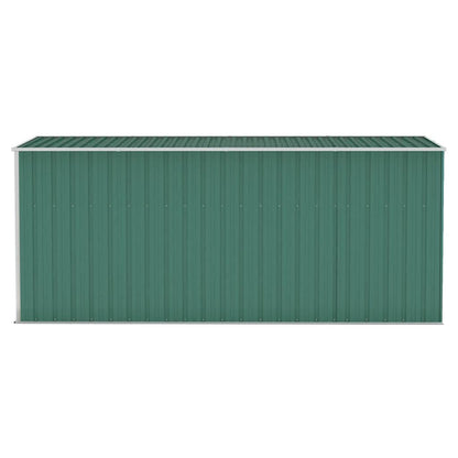 Tuinschuur Wandmontage 118X382X178 Cm Staal Groen